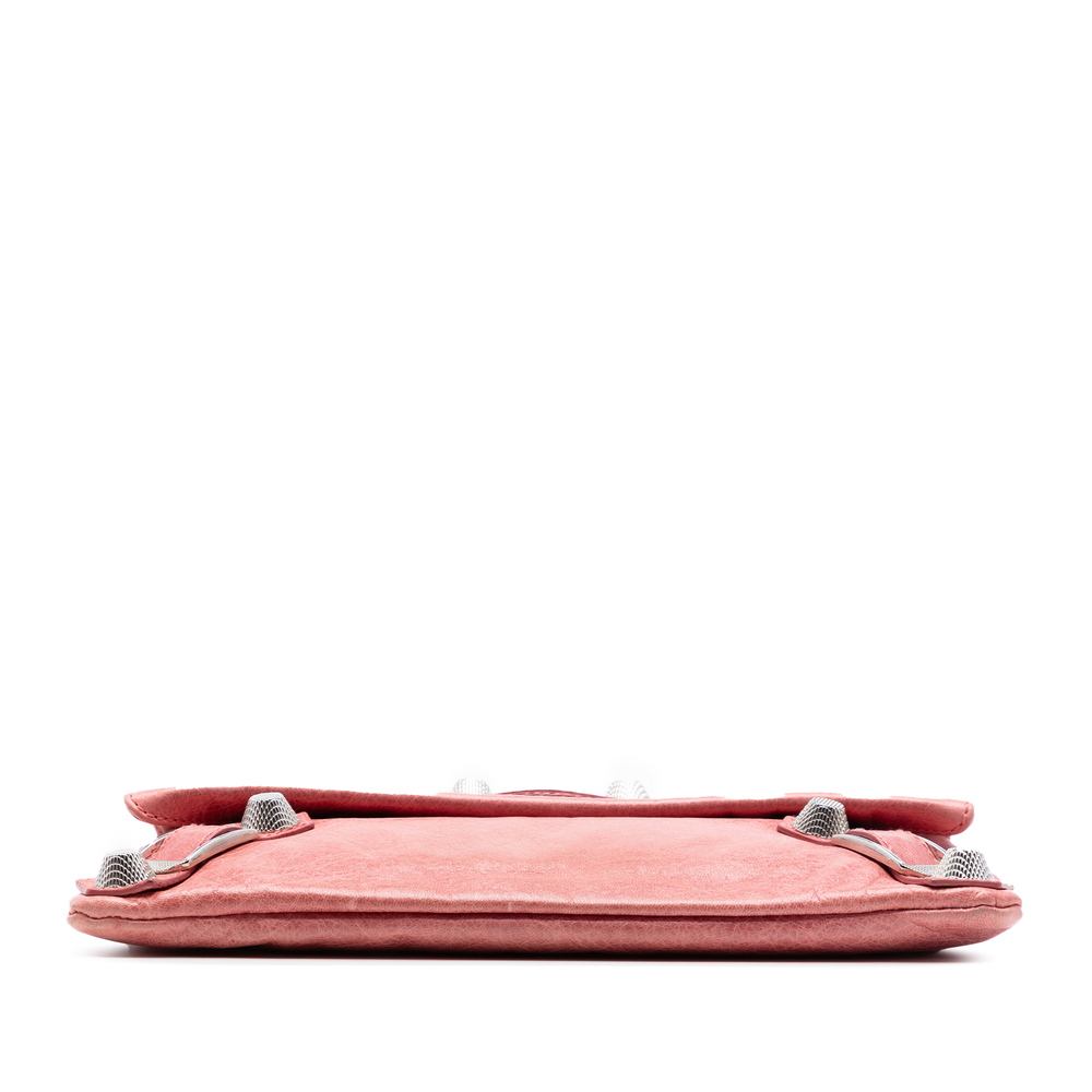 Pre-Loved Balenciaga Lambskin Motocross Classic Envelope Clutch - Picture 3 of 7